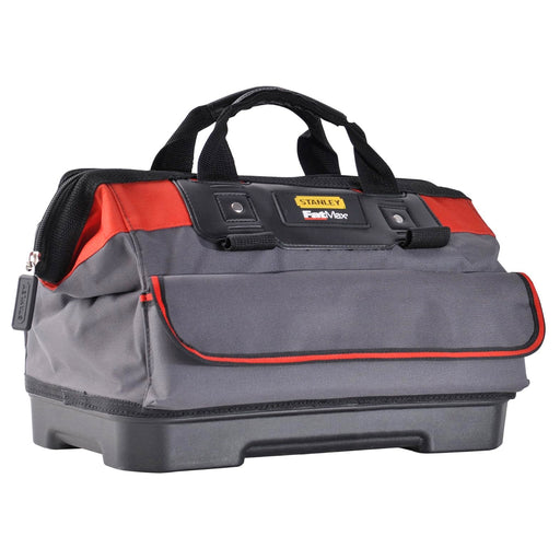 Túi đựng dụng cụ FATMAX Stanley FMST514150 kích thước 14 inch vải Polyester 600D màu xám phối đỏ đế nhựa cứng chống nước