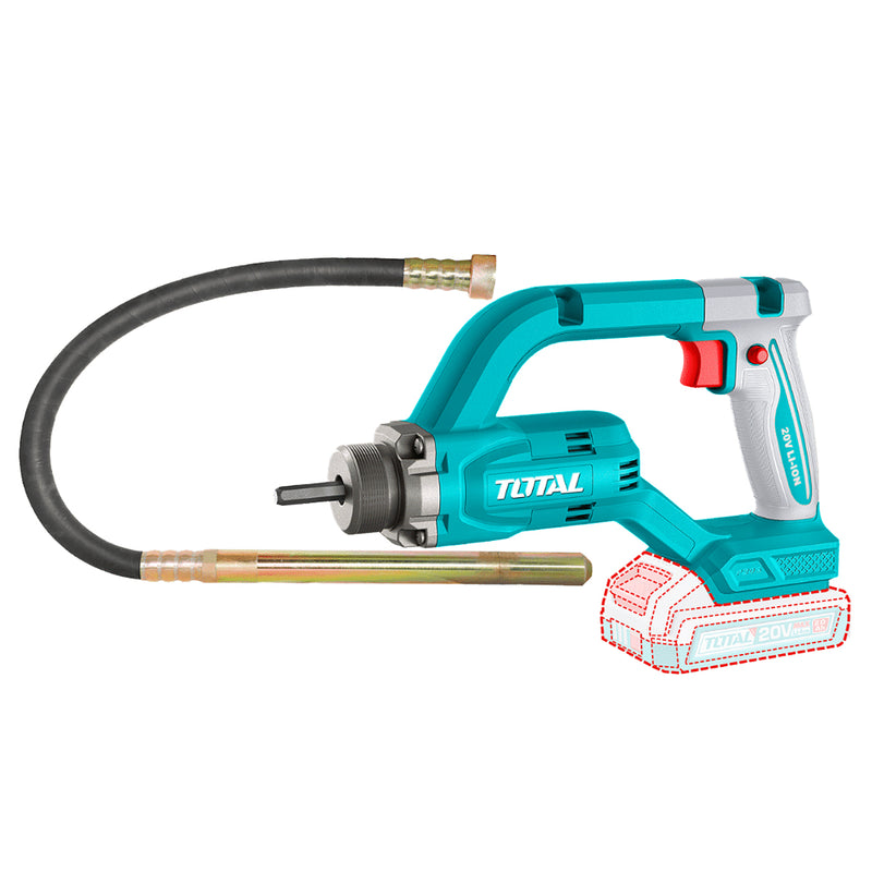 Máy đầm dùi bê tông Total TCVLI202502 dùng Pin 20V
