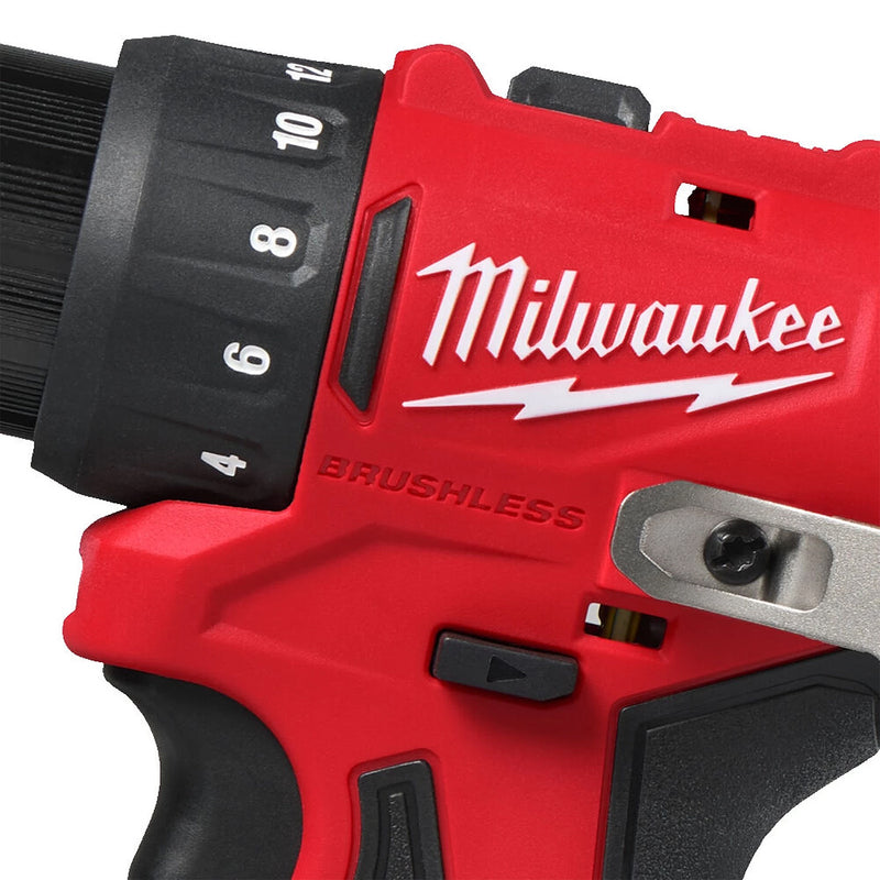 Máy khoan gỗ thép Milwaukee M12 BLDDRC dùng Pin 12V, đầu kẹp 10mm