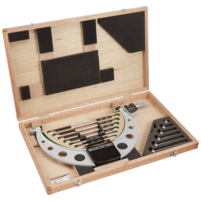 Panme điện tử Mitutoyo Series 340 - Interchangeable Anvils. Thay đầu đo và mở rộng dãi đo, Có cổng SPC xuất dữ liệu