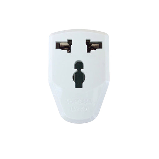 Phích cắm âm 3 chân SOPOKA P10 trắng, kết nối an toàn cho dây nối dài có tiếp địa, chống điện giật
