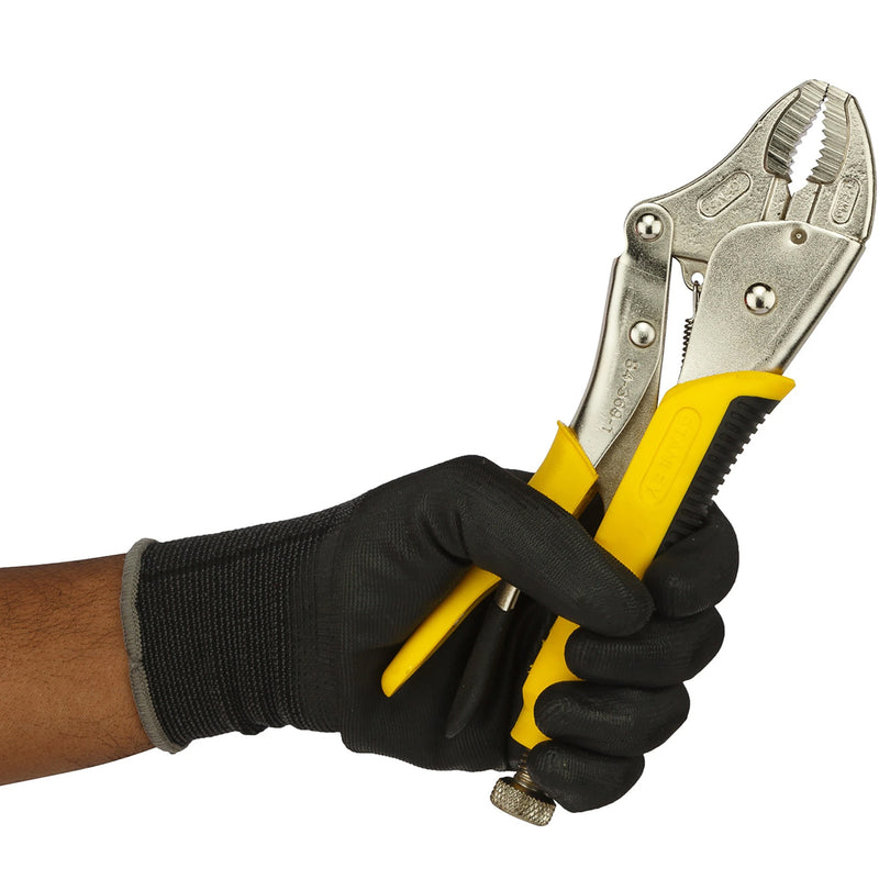 Kìm bấm chết hàm cong, tay cầm bọc cao su chống trượt Stanley 84-369-1-S chiều dài 254mm