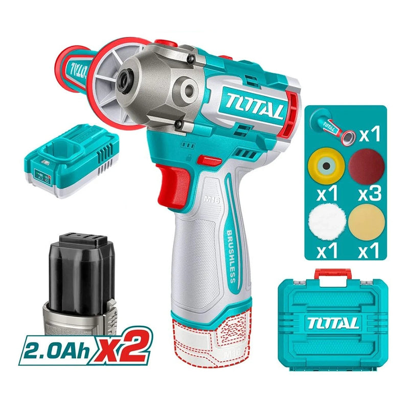 Máy đánh bóng Total TAPLI1676 dùng Pin 16V, đường kính đĩa 76mm