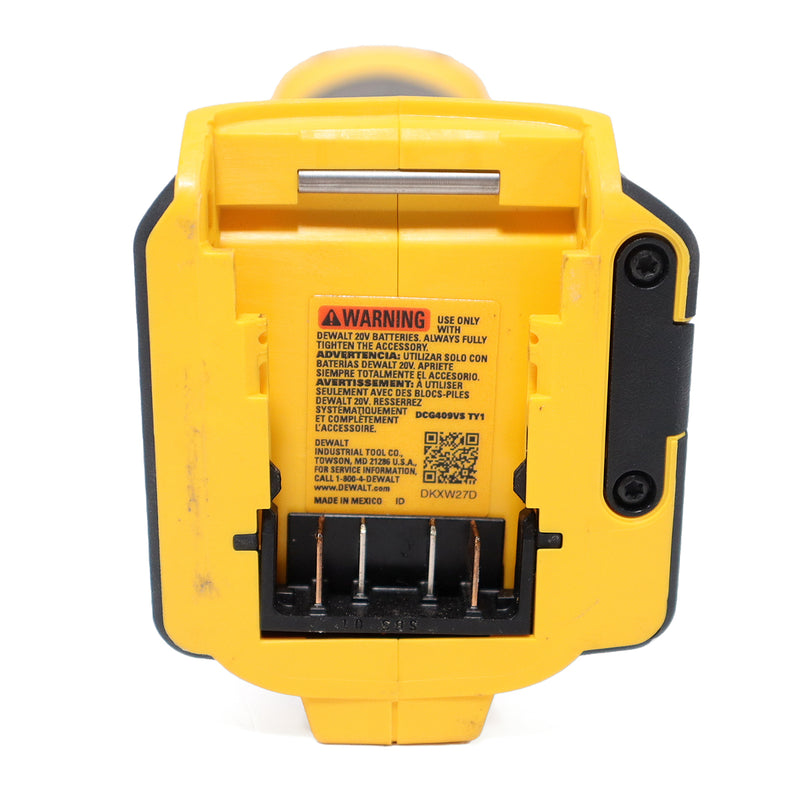 Máy mài góc Dewalt DCG409V, dùng Pin FLEXVOLT 20V/60VMax, đường kính lưỡi 100mm, công tắc trượt
