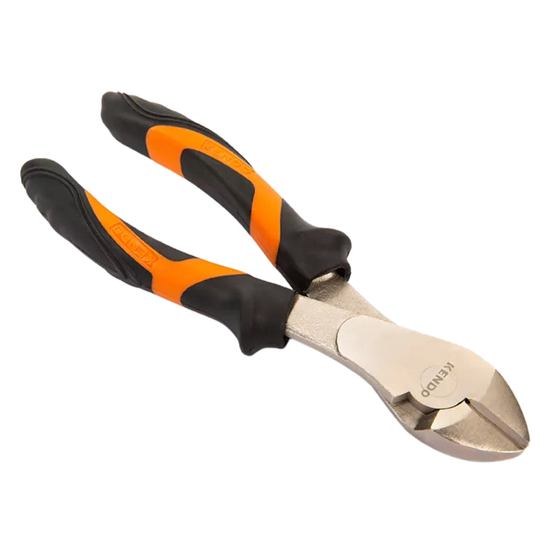 Kìm cắt chéo hạng nặng Kendo 10204 dài 7 inch (180mm) vật liệu thép carbon mạ nickel, hệ chuyên nghiệp