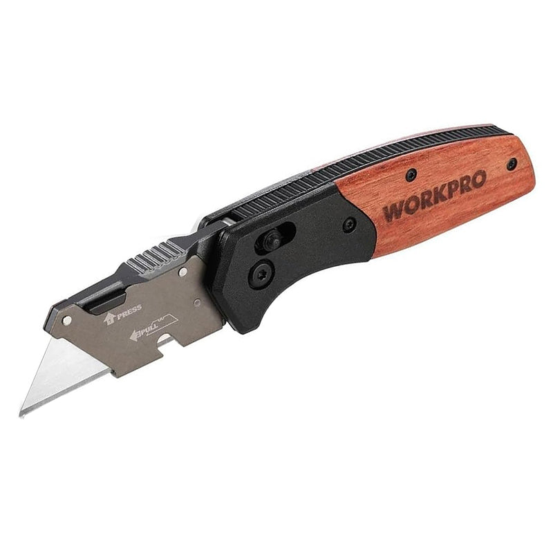 Dao gấp đa năng, lưỡi thép SK5 Workpro WP211035