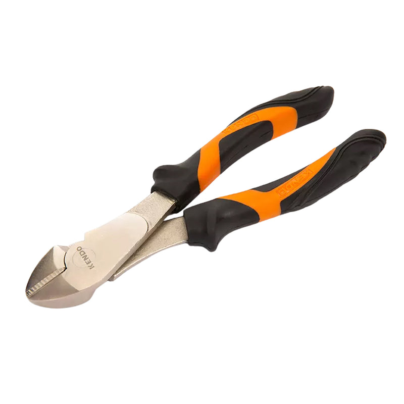 Kìm cắt chéo hạng nặng Kendo 10204 dài 7 inch (180mm) vật liệu thép carbon mạ nickel, hệ chuyên nghiệp