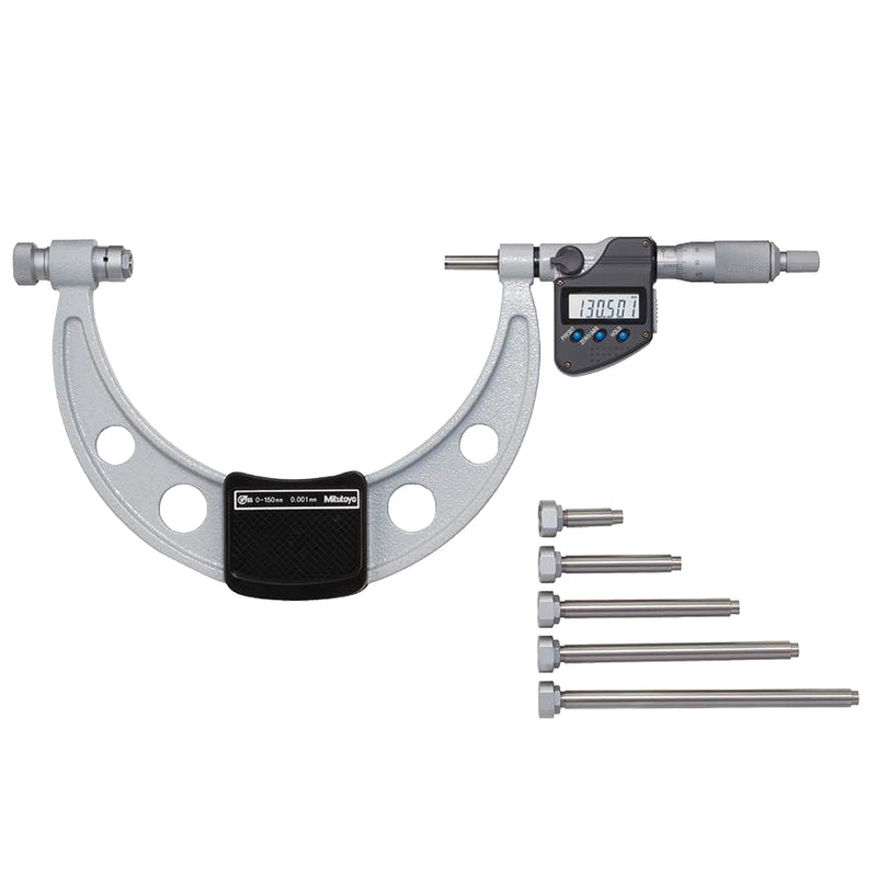 Panme điện tử Mitutoyo Series 340 - Interchangeable Anvils. Thay đầu đo và mở rộng dãi đo, Có cổng SPC xuất dữ liệu