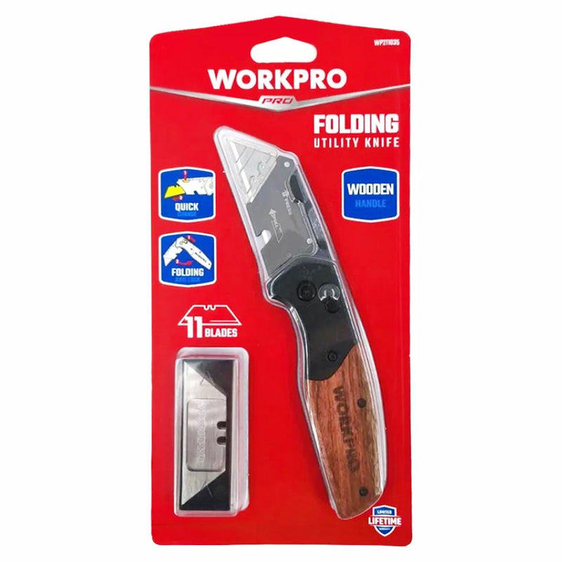 Dao gấp đa năng, lưỡi thép SK5 Workpro WP211035