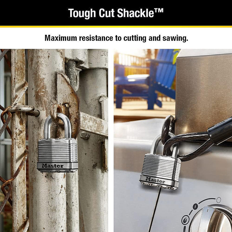 Ổ khóa treo Master Lock M15XDLF cao cấp, thân khóa bằng thép lá 64mm