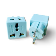 Đầu chia phích cắm 2 cổng SOPOKA P15X màu xanh, nhỏ gọn, 1 ra 2, tiện ích cho sạc điện thoại và đèn ngủ.