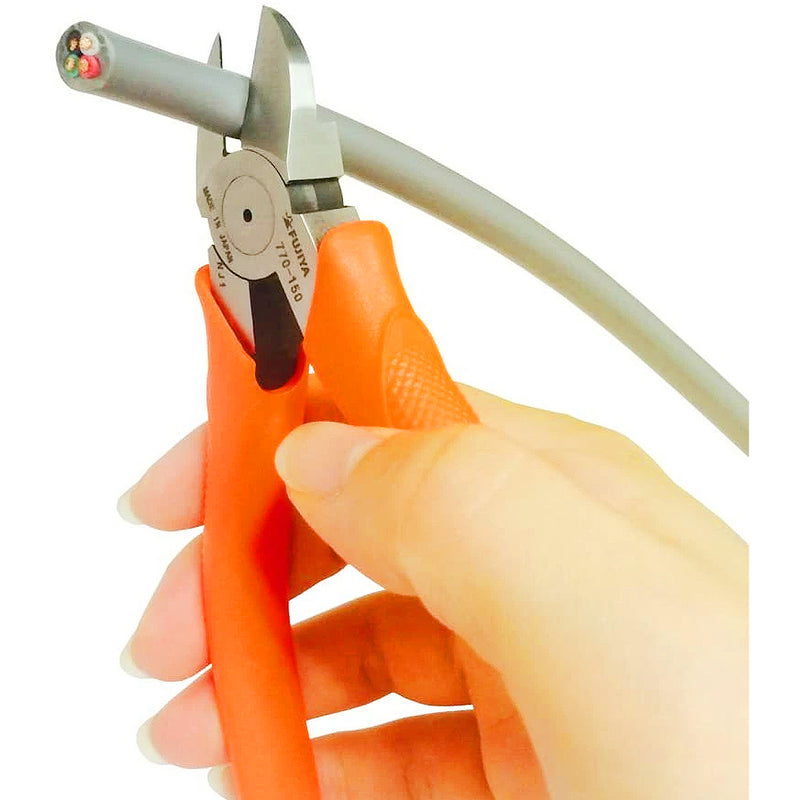 Kìm cắt có lò xo trợ lực, lưỡi cong nhẹ Fujiya 770 Series kích thước từ 150mm - 200mm