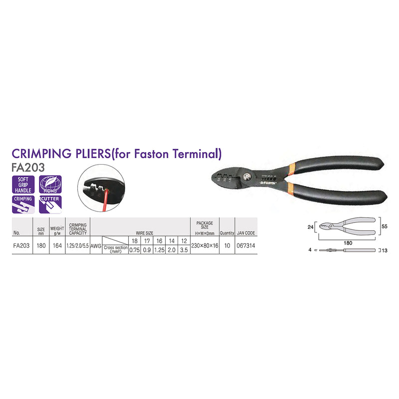 Kìm bấm cose ghim và tuốt dây Fujiya FA203 kích thước 180mm