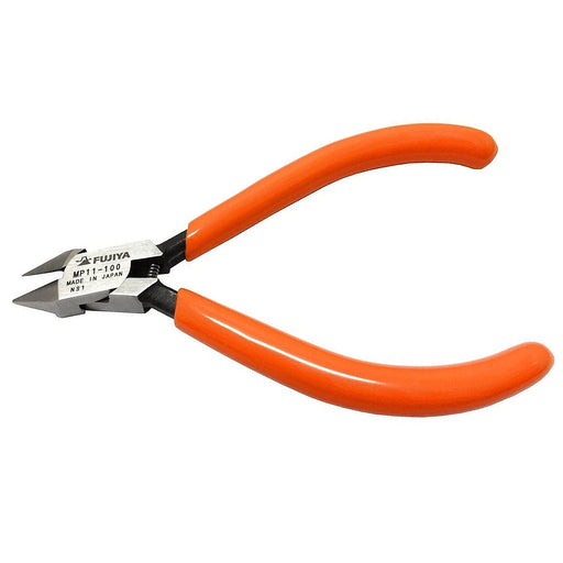 Kìm cắt mini Fujiya MP11-100 100mm lưỡi cong bản dày, thép hợp kim cao cấp, cán nhựa chống trượt có lò xo trợ lực.