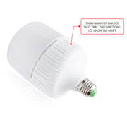 Bóng LED Tròn SOPOKA Mã H 18W/28W, hoạt động ổn định điện áp yếu (85V-265V), chống nước, đuôi E27, ánh sáng trắng/vàng ấm
