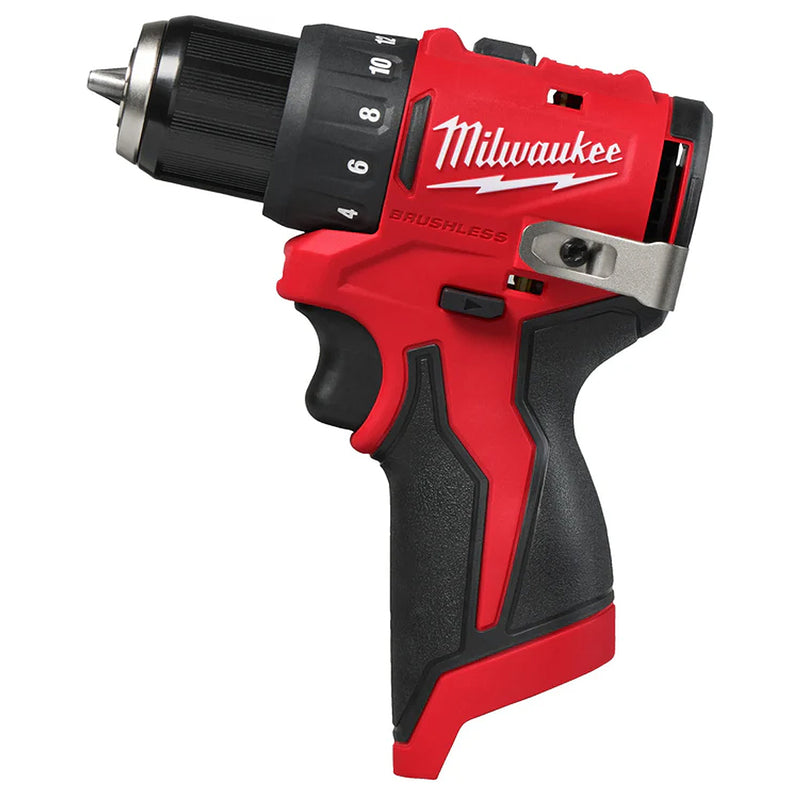 Máy khoan gỗ thép Milwaukee M12 BLDDRC dùng Pin 12V, đầu kẹp 10mm
