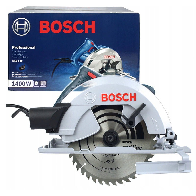 Máy cưa đĩa Bosch GKS 140 công suất 1,400W, đường kính lưỡi 184mm mã số 06016B30K1