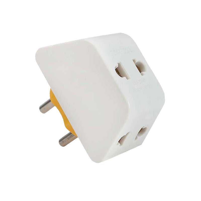 Đầu chia phích cắm 3 cổng SOPOKA P11 màu trắng, thiết kế đế thấp, chân tròn 4mm, nhựa chống cháy, tiện lợi cho mọi không gian