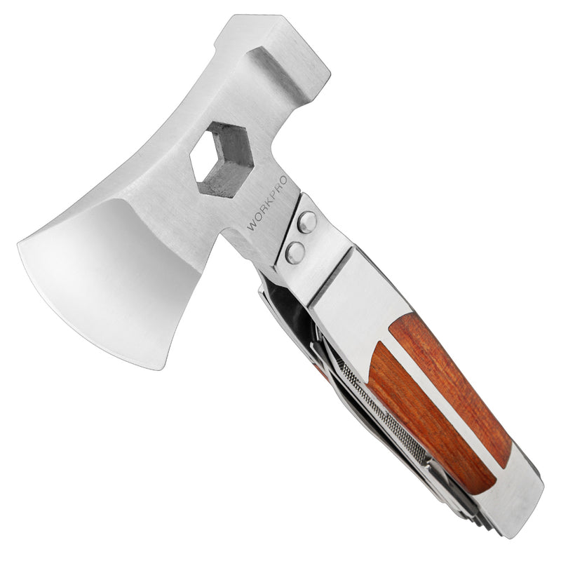 Rìu đa năng 12 trong 1, vật liệu bằng thép không gỉ Workpro WP383001