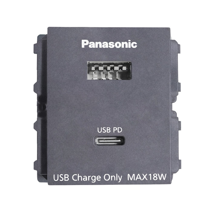 Ổ cắm sạc USB 2 cổng chuẩn A-C Panasonic Halumie WEF14821MYZ-VN/WEF14821MYH-VN