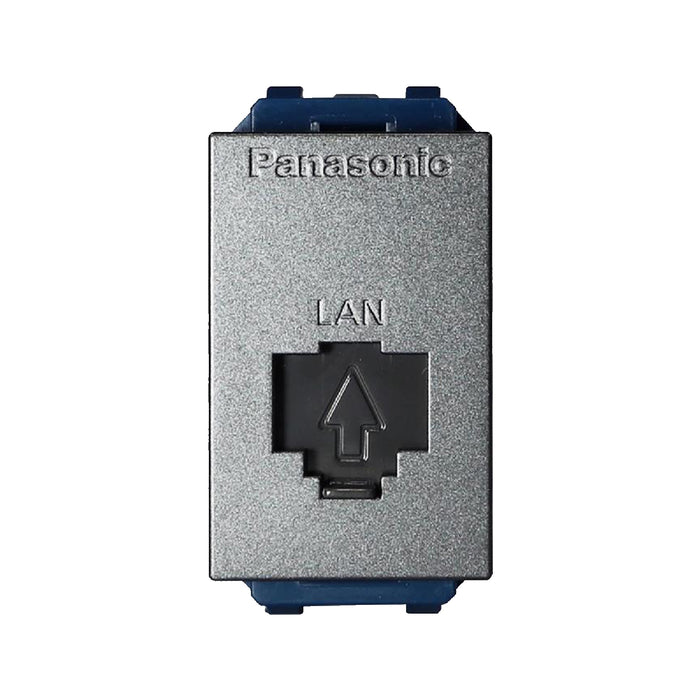 Ổ cắm data màu xám ánh kim Panasonic Halumie WEV2488MYH - CAT5E/WEV2488MYH - CAT6