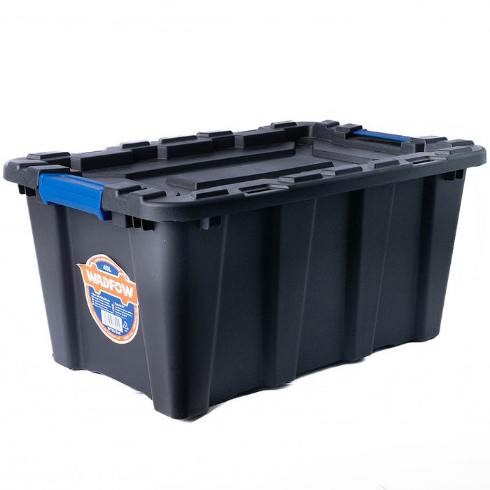 Hộp nhựa lưu trữ (màu đen) Wadfow, dung tích từ 25L - 100L, chất liệu nhựa PP