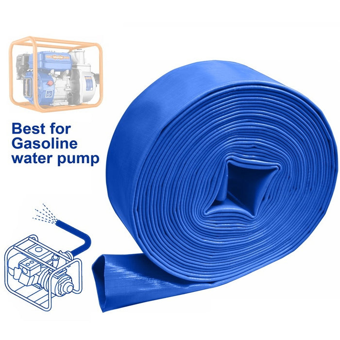 Ống nước PVC dạng phẳng Wadfow WPFH0405, chiều dài 50m, đường kính ống 102mm (4 inch), áp suất làm việc 4 bar