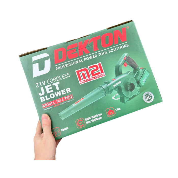 Máy thổi và hút bụi Dekton M21-TB01 dùng pin 21V, tốc độ tối đa 18000 rpm