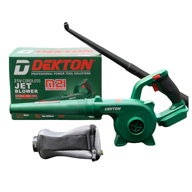 Máy thổi và hút bụi Dekton M21-TB01 dùng pin 21V, tốc độ tối đa 18000 rpm