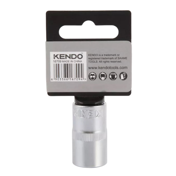 Đầu tuýp 6 cạnh 1/2 inch Kendo, loại thân dài, kích thước từ 8mm - 32mm, vật liệu thép Cr-V