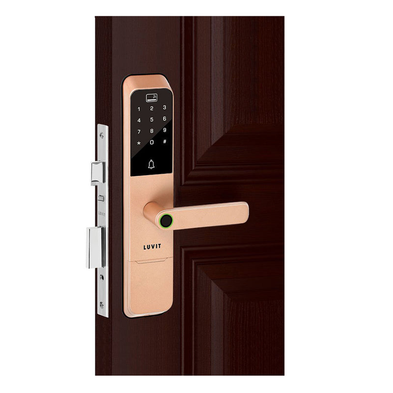 Khóa điện tử Việt Tiệp LUVIT 28219 tích hợp mở Khóa vân tay, mã số, thẻ, chìa và ứng dụng điện thoại