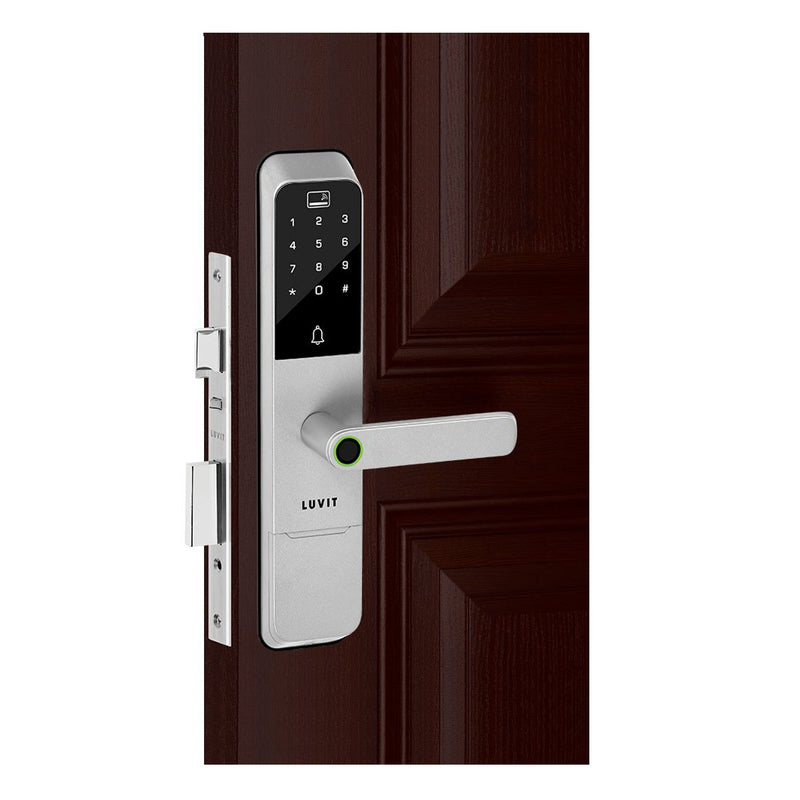 Khóa điện tử Việt Tiệp LUVIT 28211 tích hợp mở Khóa vân tay, mã số, thẻ, chìa và ứng dụng điện thoại