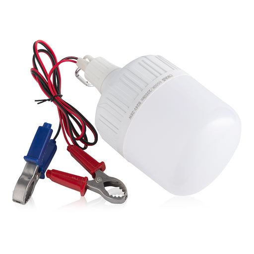 Bóng đèn LED kẹp bình ắc quy 12V SOPOKA, ánh sáng trắng, chống nước, chống côn trùng, dùng cho cắm trại, bán hàng rong, dự phòng mất điện.