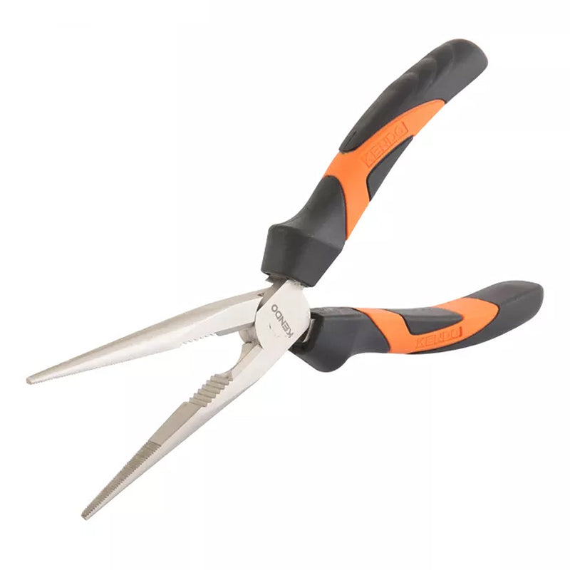 Kìm nhọn Kendo dài 6 inch - 8 inch (160mm - 200mm) vật liệu thép carbon mạ nickel