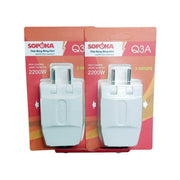Đầu chia điện SOPOKA Q3A đóng gói vỉ giấy cao cấp có móc treo
