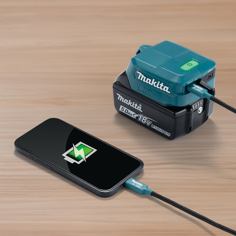 Bộ chuyển đổi nguồn USB Makita ADP15 dùng Pin 14.4V/18V LXT, công suất tối đa 117W