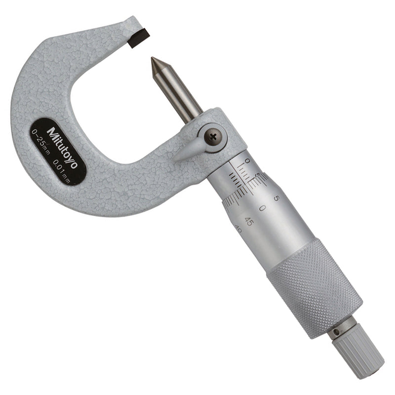 Panme Mitutoyo Series 112 đo chiều cao đầu cốt, thước đo bấm cốt chuyên dụng, 0-25mm, 0.01mm.