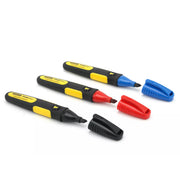 Vỉ 3 bút lông dầu Stanley FatMax 0-47-315 đầu vát màu đen, đỏ và xanh thân bọc cao su chống trượt