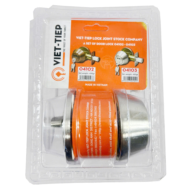 Khóa cửa tay nắm tròn Việt Tiệp 04103
