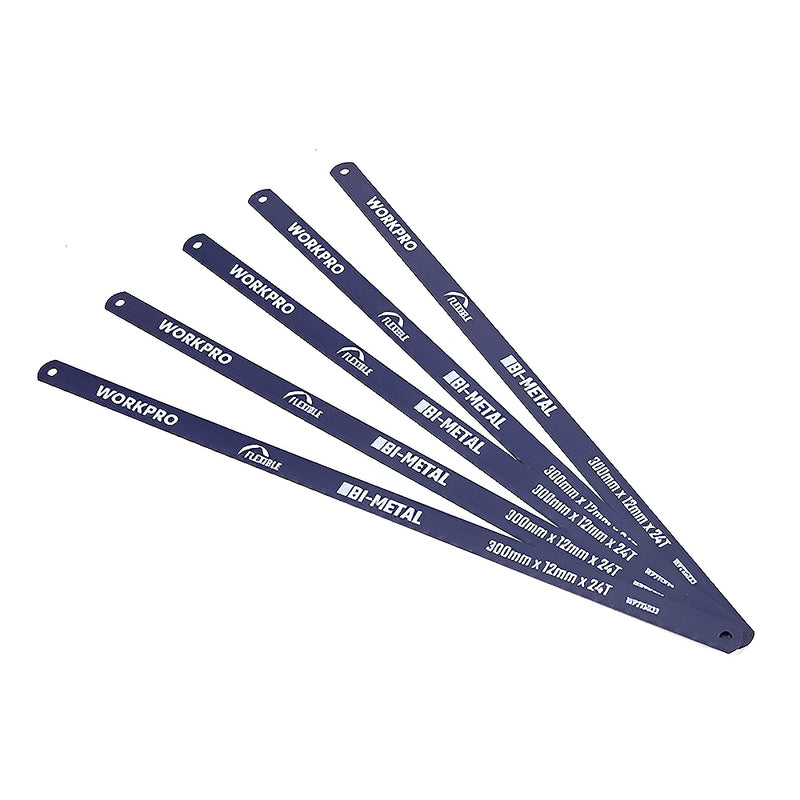 Bộ 5 lưỡi cưa sắt vật liệu Bi-Metal 300mm (12 inches), số răng 24TPI Workpro WP215033