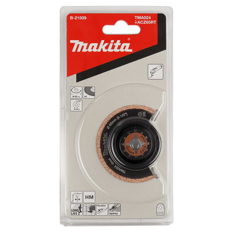 Lưỡi cắt rung gạch, vữa HM Makita B-21509 (TMA024) đường kính 65mm, chuẩn OIS