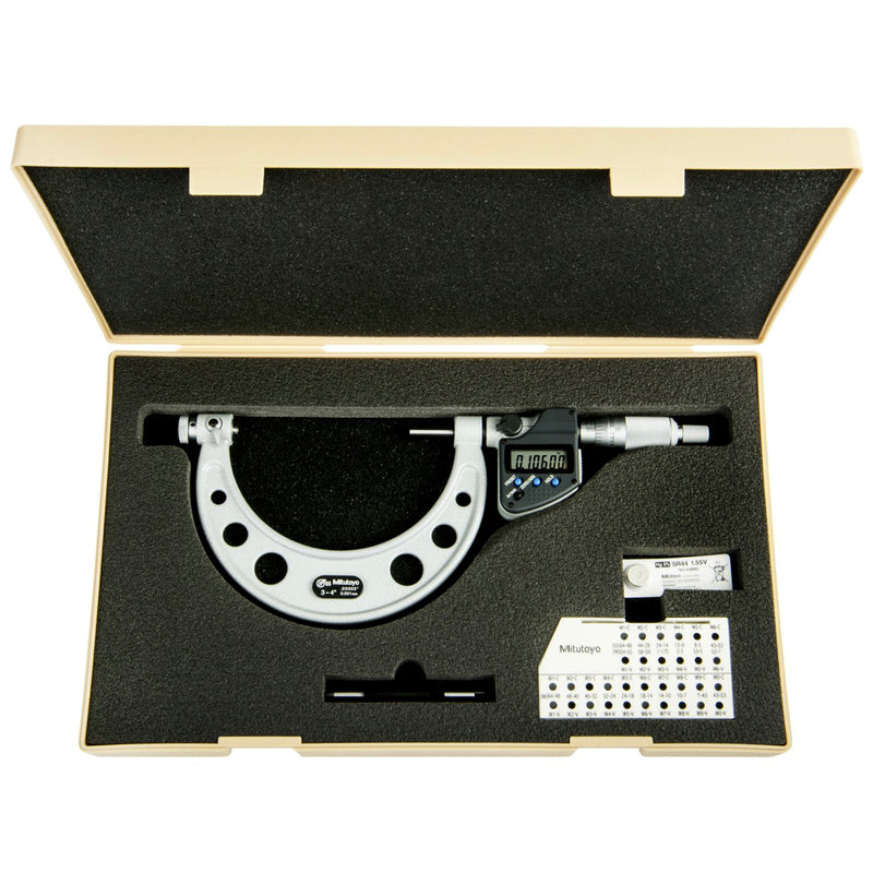 Panme điện tử Mitutoyo Series 326 - Spindle Tip Micrometers. Hàm kẹp mũi nhọn, có thể thay mũi. Có cổng SPC xuất dữ liệu