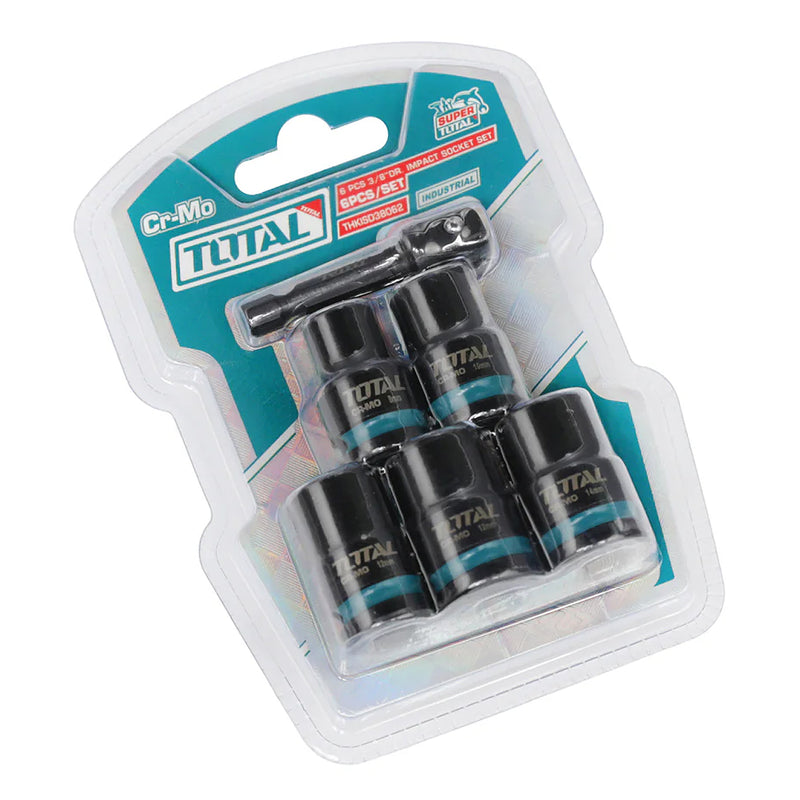 Bộ đầu tuýp 6 chi tiết Total THKISD38062 cốt 3/8 inch, kích thước từ 8mm - 14mm