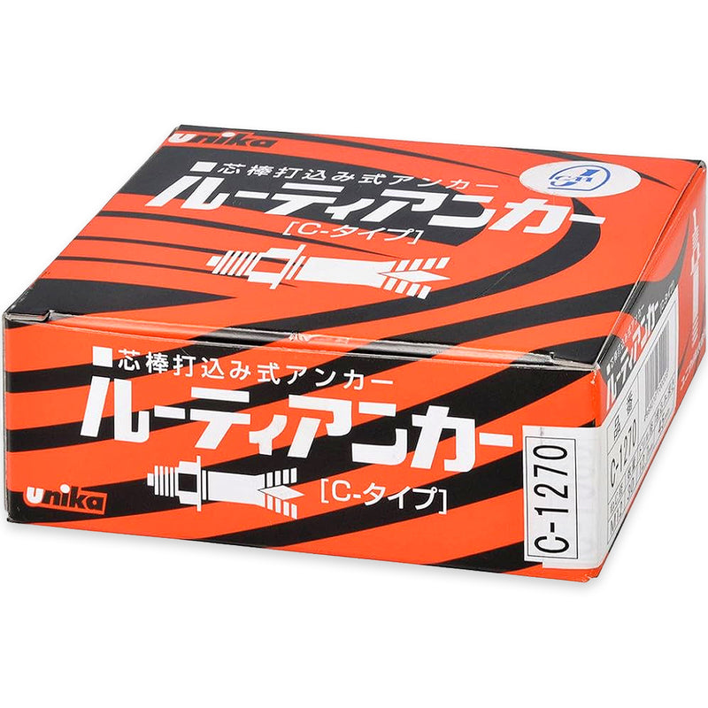 Tắc kê nở đinh C-Type hệ mét và inch Unika, mạ Chrome vàng, chuyên dùng cho bê tông, đá. Chứng nhận JCAA