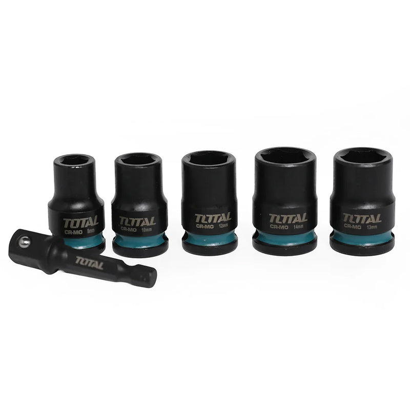 Bộ đầu tuýp 6 chi tiết Total THKISD38062 cốt 3/8 inch, kích thước từ 8mm - 14mm