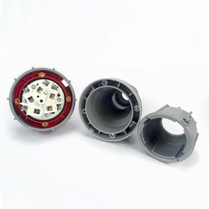 Phích cắm công nghiệp PCE loại kín nước IP67, tải 63A - 125A, 5 chân (3P+N+PE), điện áp 400V, đầu đực (PCE Trailing Commando Series/ Power Twist)
