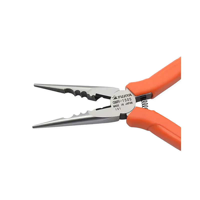 Kìm nhọn đa năng 150mm (6 inch) Fujiya GMR-150S, có lò xo trợ lực. Tiêu chuẩn RoHS. Xuất xứ Nhật Bản