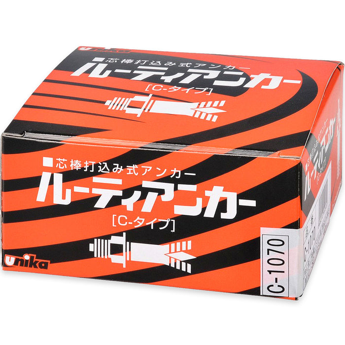 Tắc kê nở đinh C-Type hệ mét và inch Unika, mạ Chrome vàng, chuyên dùng cho bê tông, đá. Chứng nhận JCAA