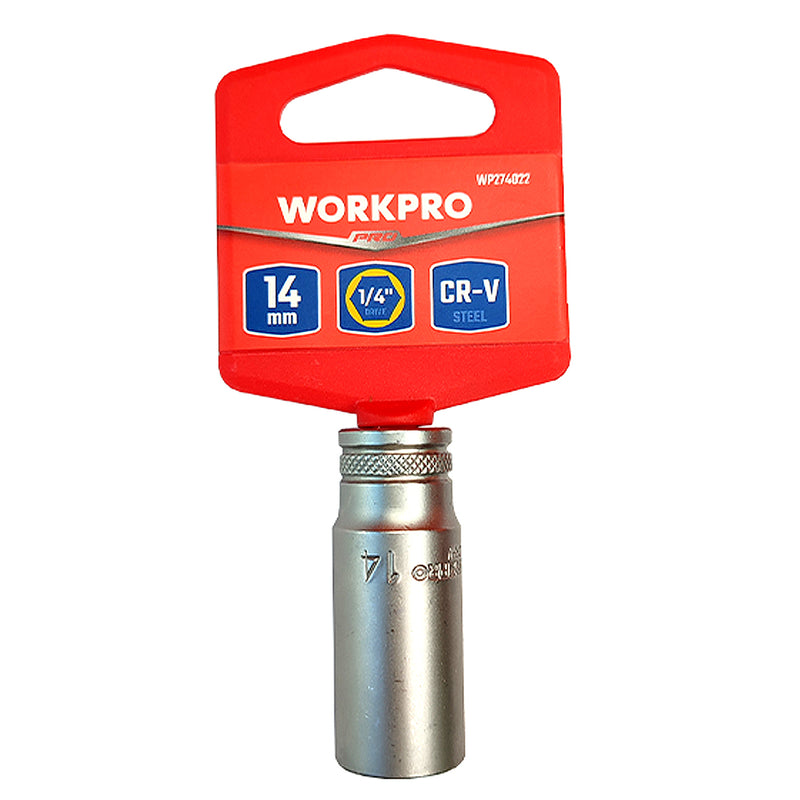 Đầu tuýp 6 cạnh cốt 1/4 inch Workpro kích thước từ 8mm - 14mm