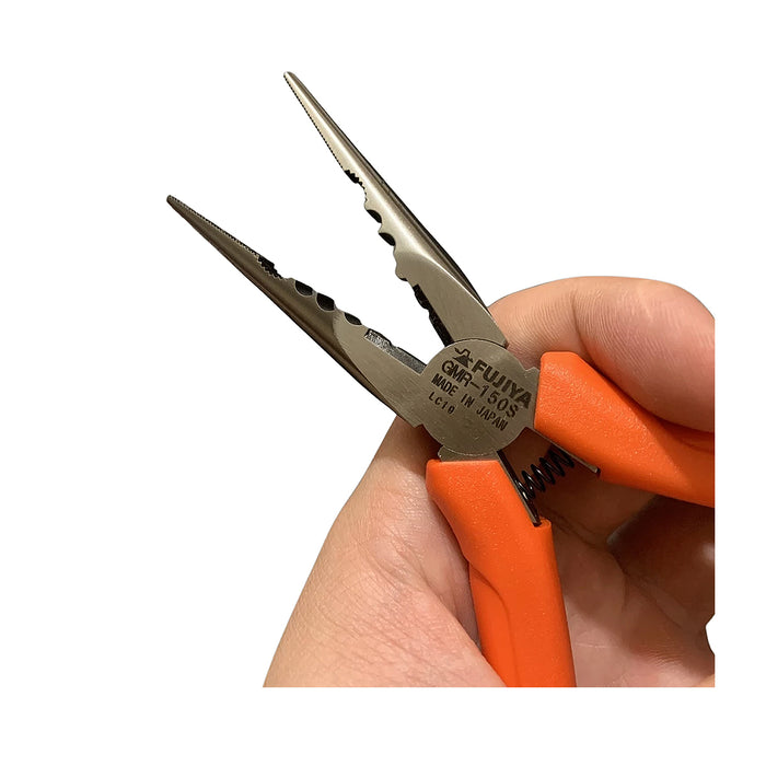 Kìm nhọn đa năng 150mm (6 inch) Fujiya GMR-150S, có lò xo trợ lực. Tiêu chuẩn RoHS. Xuất xứ Nhật Bản